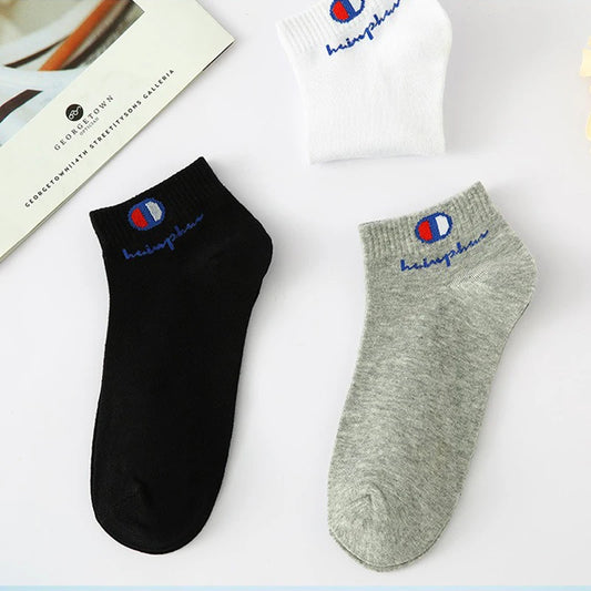 10/20/30 Pairs Socks Men Ankle Cotton Socks Brand Classic Fashion Black White Socks Breathable Mesh Athletic Short Socks Summer.