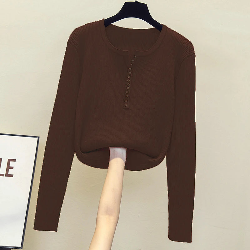 2026 gestrickte Frauen Pullover Taste V-ausschnitt Pullover Herbst Grundlegende Pullover für Weibliche Pullover Schlank Solide Bold Streifen Tops