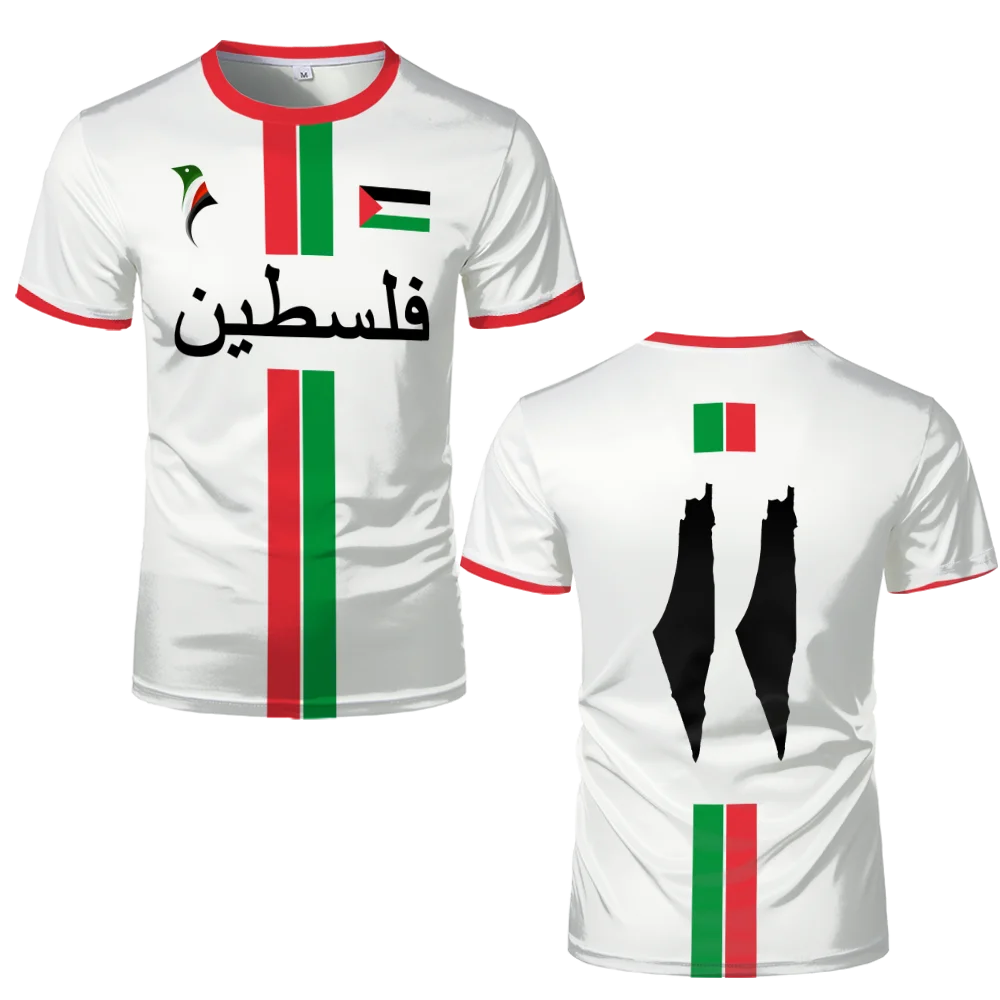 2025 New Palestine Football T-shirts Summer Men's And Women Palestinian Jersey Gaza Kid's Tees Gifts Wholesale Unisex T Shirt.