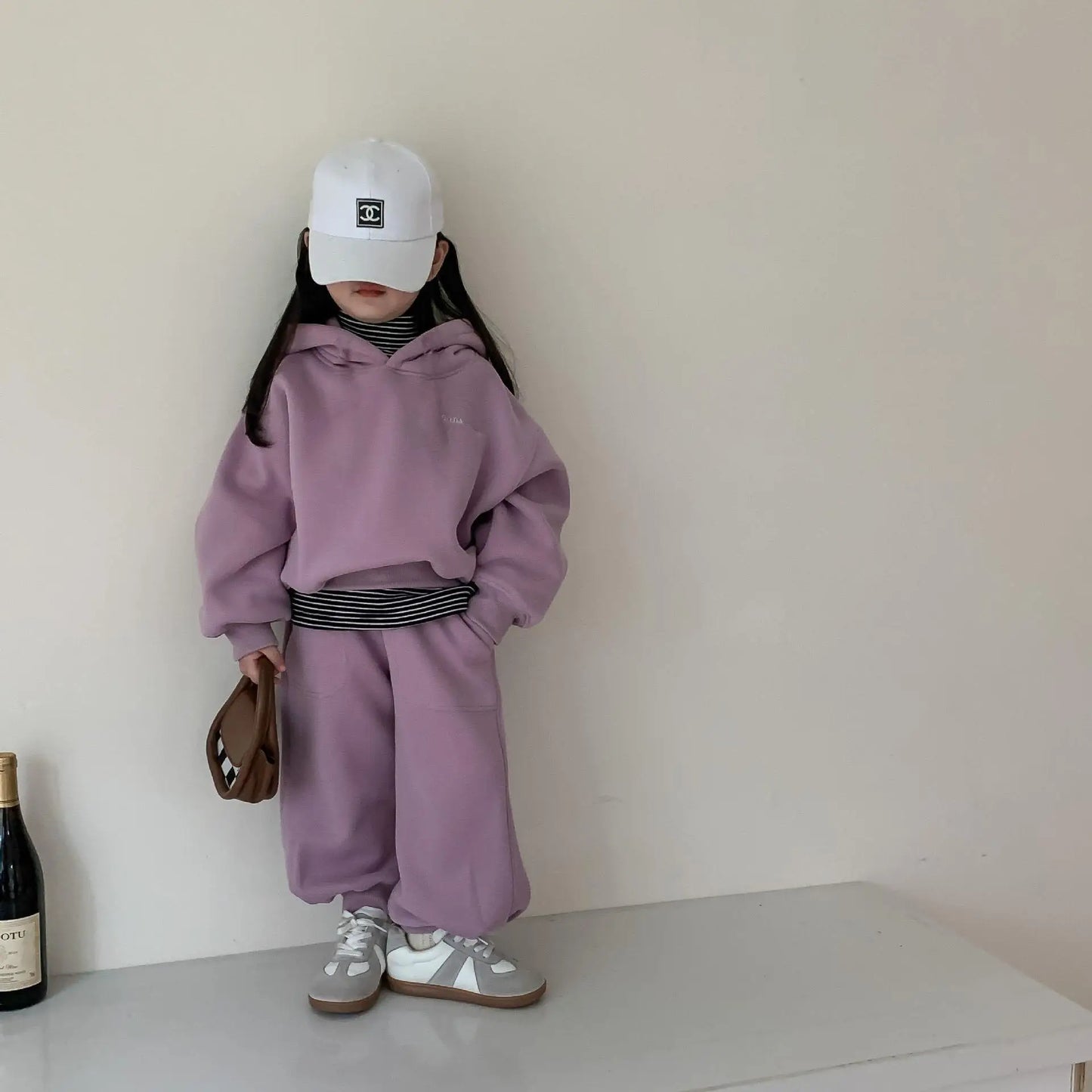 Winter neue Kinder Fleece Sweatshirt 2 stücke Set Langarm Kleinkind Outfits Baby warme Sport hose Anzug Jungen Mädchen Kleidung Set