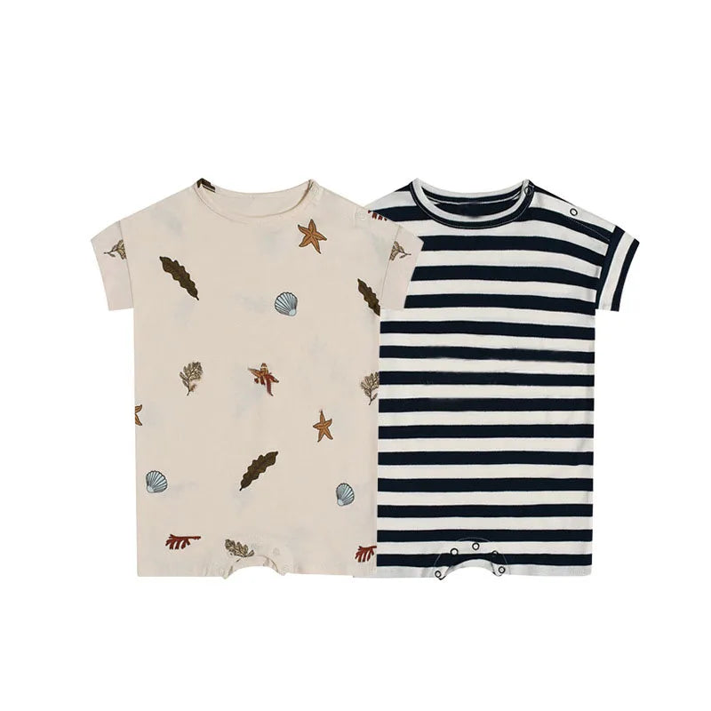0-24M Newborn Kid Baby Jungen Mädchen Kleidung Drucken Baumwolle Romper Nette Süß Einem Stück Overall Sommer Neue geboren Outfit