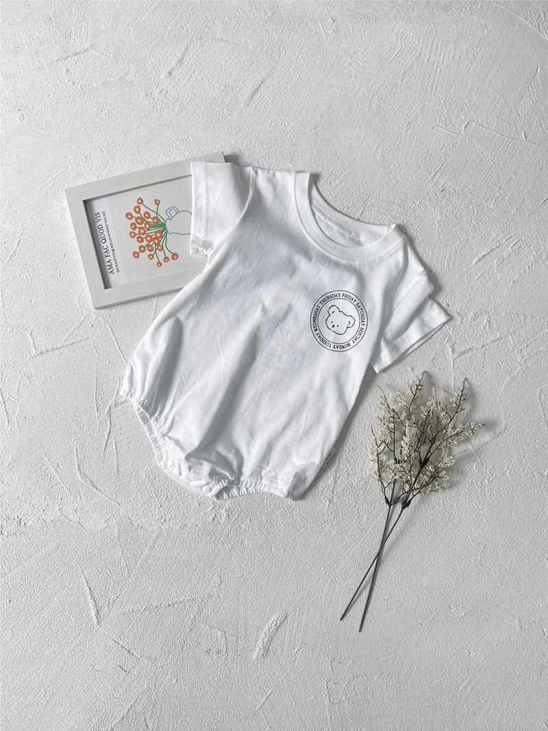0-2Y Sommer Baby Body Niedlichen Cartoon Gedruckt Einteiliges für Kleinkinder Mädchen und Jungen Baby Kleidung Kleinkind Kurzarm Overall