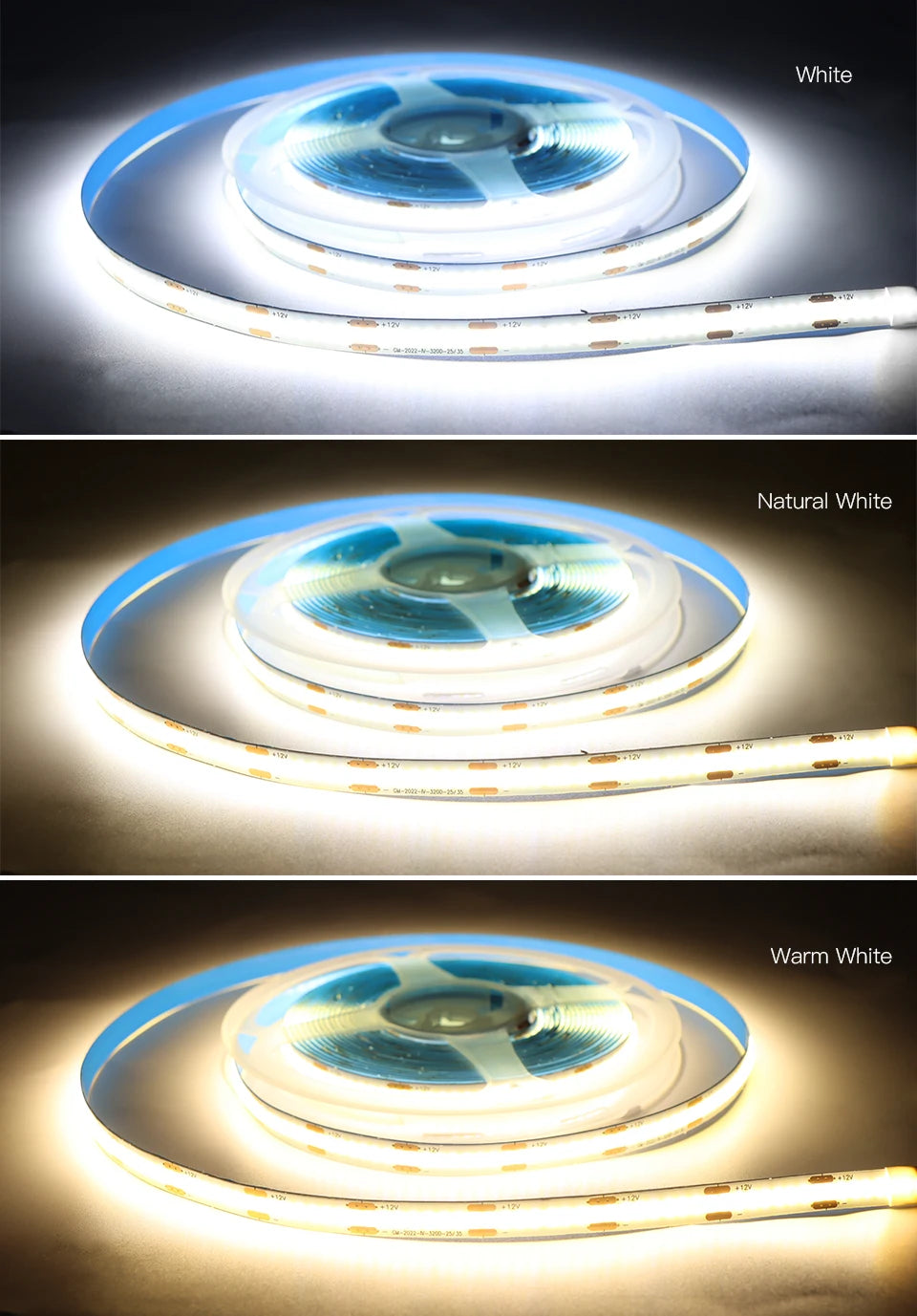 24V 10m Touch Dimmer und Hand Sweep Sensor Schalter Cob LED Streifen Licht 120leds/m LED Band Band linear dimmbar für Raum dekoration.