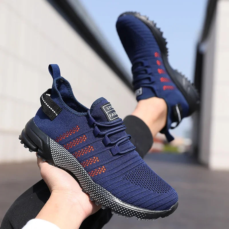 Männer Casual Turnschuhe Mesh Leichte Atmungsaktive Weiche Sohlen Laufschuhe Slip-on Männlichen Wohnungen Müßiggänger Schuh Trainer Zapatos hombre