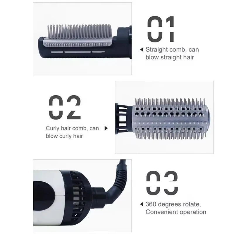 Professional Hair Dryer Machine 3 in 1 Multifunction Hair Styling Tools Hairdryer Pro Hair Curler Straightener Dryer Comb Brush.