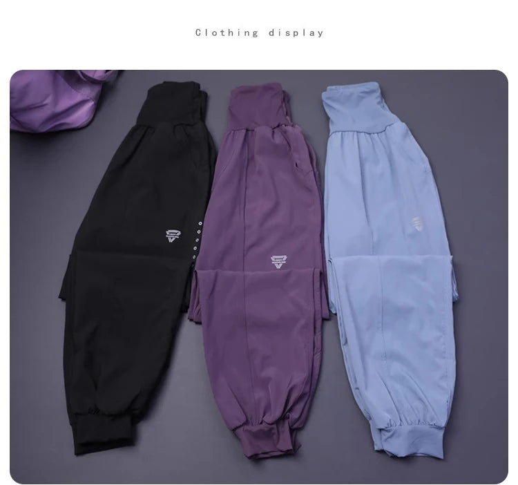 Damen-Fitness-Yogahose mit hoher Taille und Tasche, lockere Bündchen, Knöchel, Workout, Laufen, Training, Sport, Jogginghose, schnell trocknende Haremshose