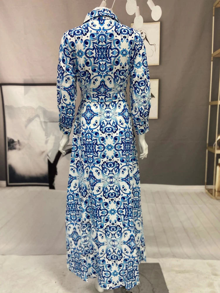 Eid mubarak abaya kleid dubai muslimische frauen drucken blaue hijab kleider truthahn islamische kleidung kaftan marocain vestido musulmane