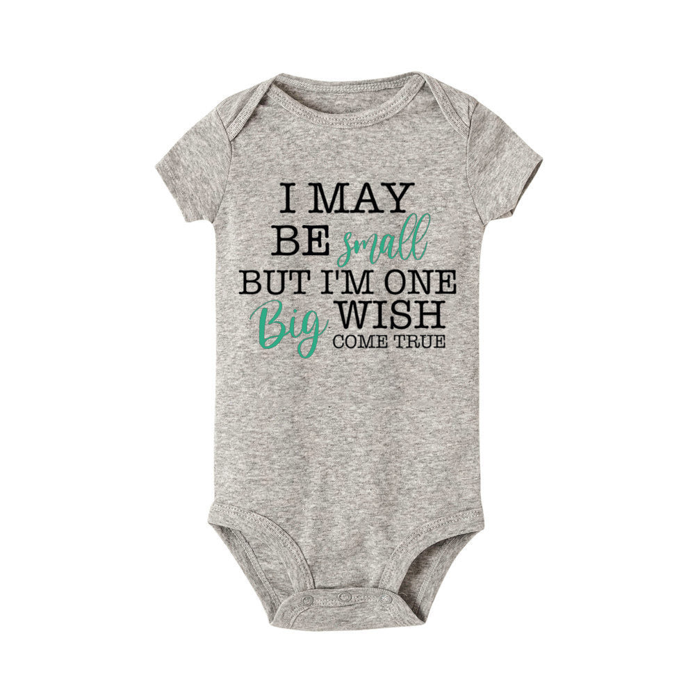 I May Be Amall But I'm One Big Wish Come Ture Baby Strampler Neugeborenen Body Kurzarm Overall IVF Success NICU Babykleidung
