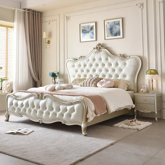 Design Modisches Bett Weißes Licht Luxus Chinesische Prinzessin Ästhetik Minimalistisches Bett Bequeme japanische Muebles-Möbel