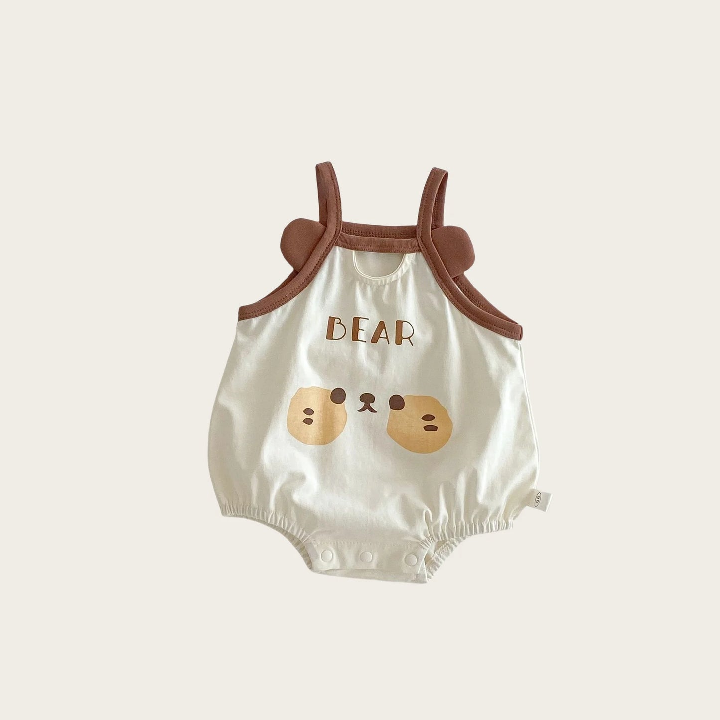 0–2 Jahre Baby-Strampler aus Baumwolle mit Tier-Cartoon-Motiv – bezaubernde Enten- und Bären-Designs – weich und bequem für Babykleidung
