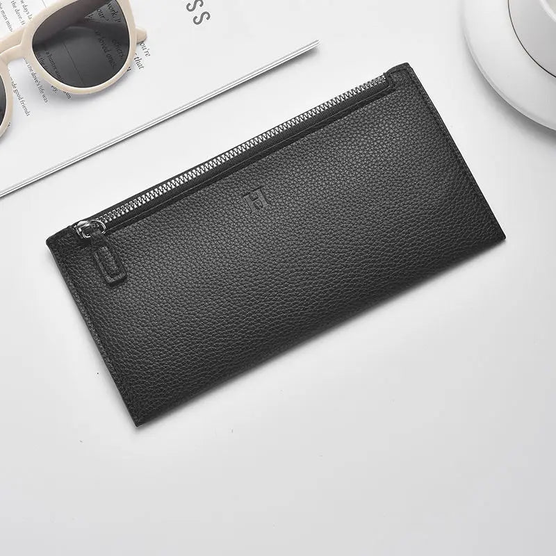 2025 new leather long wallet, women's ultra-thin casual zipper wallet, phone holder, soft leather leather clip,Cosmetic Bag..