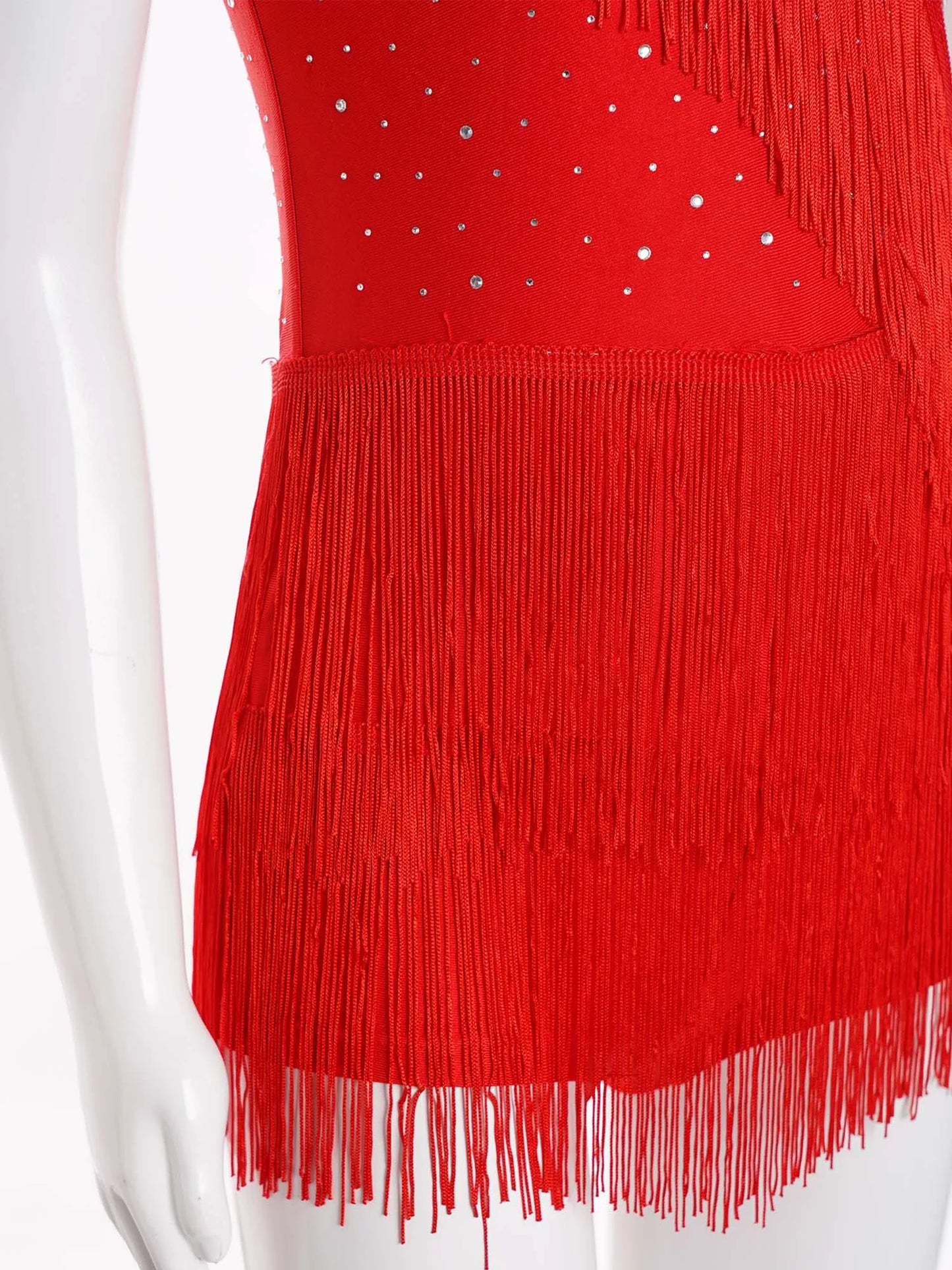 Kinder Mädchen Latin Dance Kleid Fransen Quaste Latin Dance Trikot Kostüm Ballsaal Sumba Cha-cha Tango Bühne Leistung Dancewear