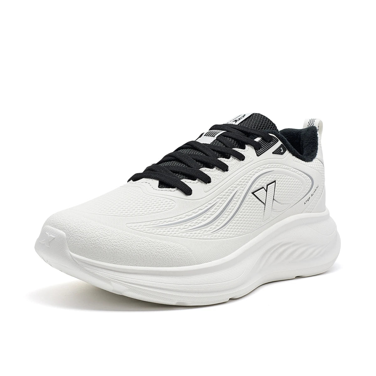 Xtep Running Shoes For Men 2024 Winter Stability Cushioning Lace Up Sports Shoes Keep Warm Jogging Soft Sneakers 876419370035