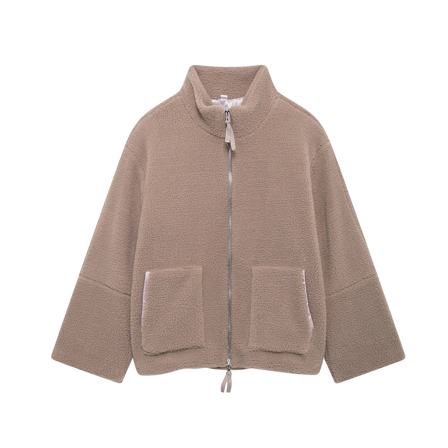 Winter Fleece frauen Mantel Zipper Stehkragen Lose Verdickt Mantel frauen Herbst Warme Neue Casual Trendy frauen Mantel