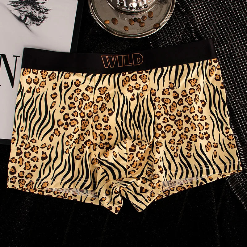 EXILIENS Neue Leopard 1 stücke/3 stücke Boxer Männer Unterwäsche Heiße Unterhose Herren Boxer Masculinas BoxerShorts Mann Höschen größe L-3XL KX735