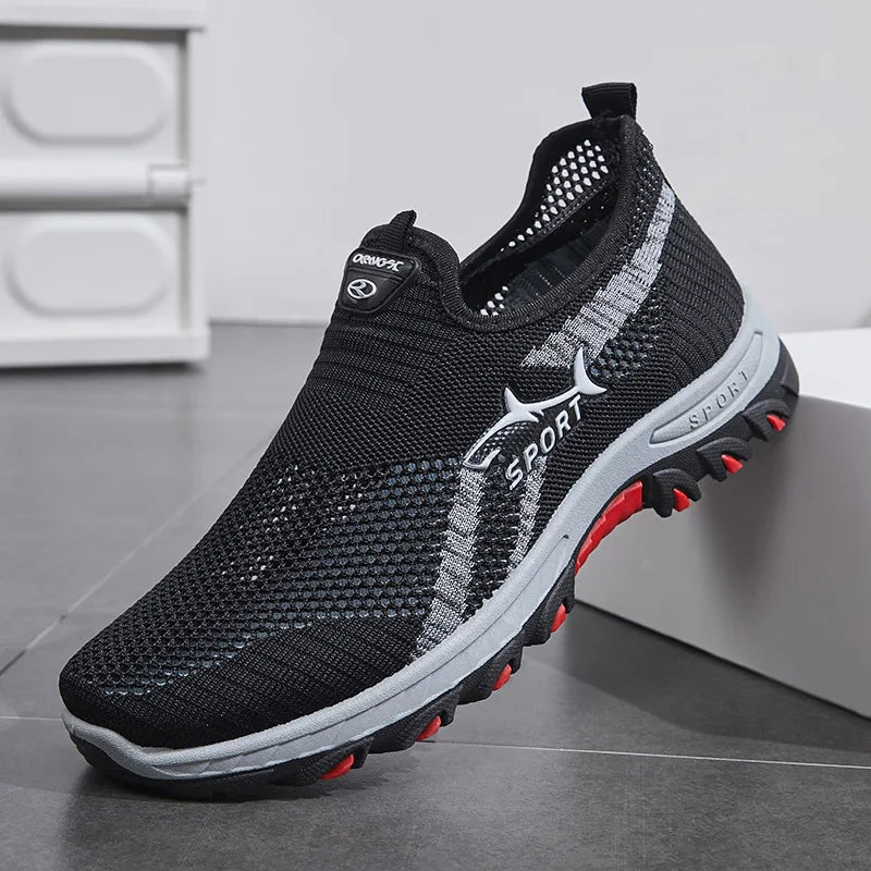 Sommer Mesh Männer Schuhe Leichte Turnschuhe Männer Mode Lässig Wanderschuhe 2024 Atmungsaktive Herren Wanderschuhe 2025, Mode Schuhe