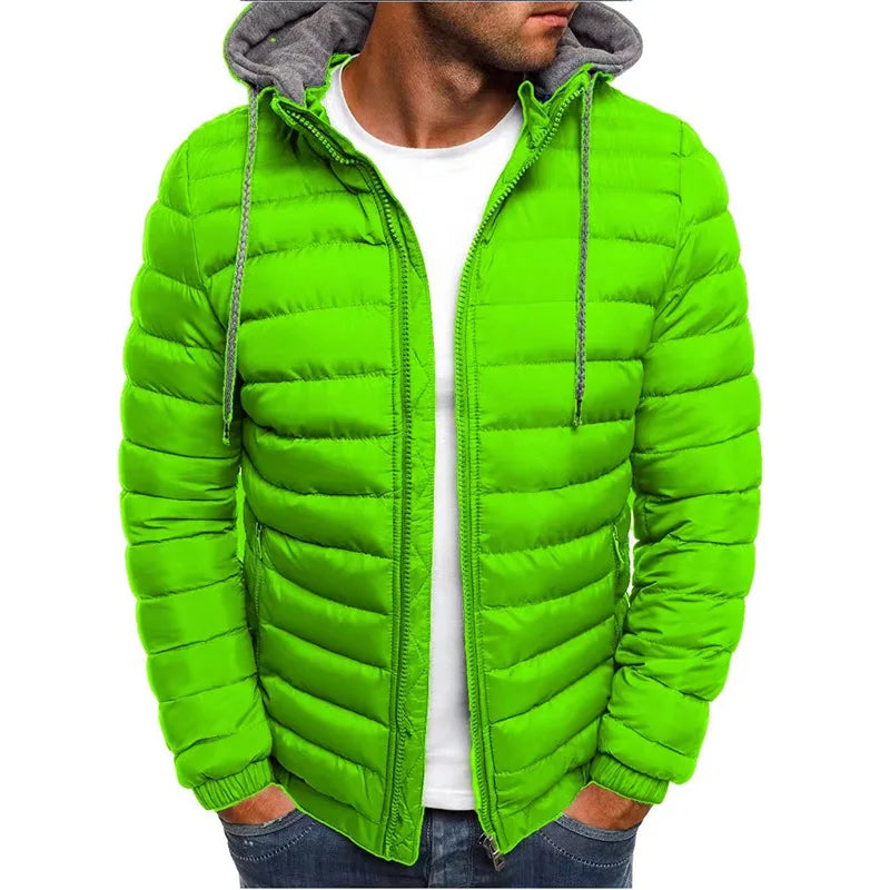 2024 Autumn And Winter Male Loose Overcoat Clothing Outdoor Casual Sportswear Fashion Streetwear Style Hooded Warm Zipper Jacket.