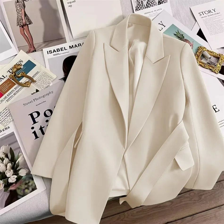 Blazer für Damen, Frühling und Herbst, neu in der Oberbekleidung, Bürodame, modische Blazer, lockere Passform, Damenbekleidung, Mäntel, Damenjacke