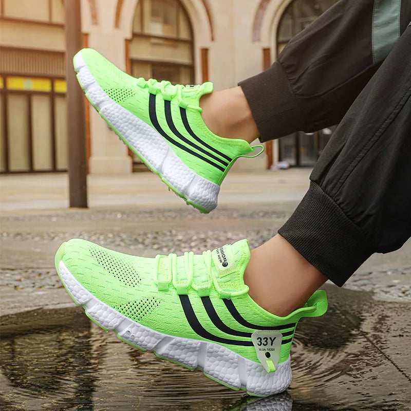 Herren Casual Sportschuhe atmungsaktiv leichte Sneakers Outdoor Mesh schwarze Laufschuhe sportlich Jogging Tenis Wanderschuhe
