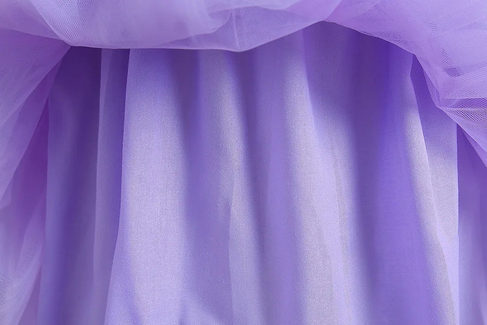 2025, lila Mädchen-Partykleider für Kinder, Mädchenkleider, Performance, Junior-Kleid, Hochzeit, Abend, Abschlussball, Urlaub, Rock, Kostüm