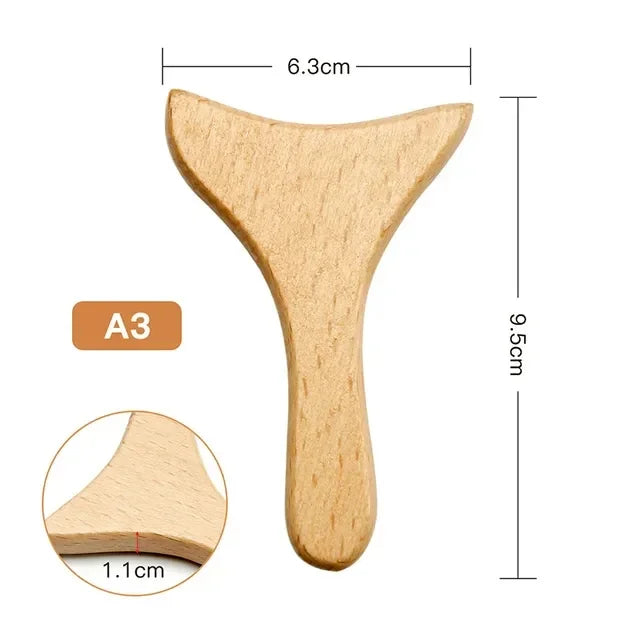 Wooden Facial Lifting Massage Facial Maderotherapy Masajeador Kit Gua Sha Tool Wood Therapy Wrinkle Remover Relaxation Skin Care.
