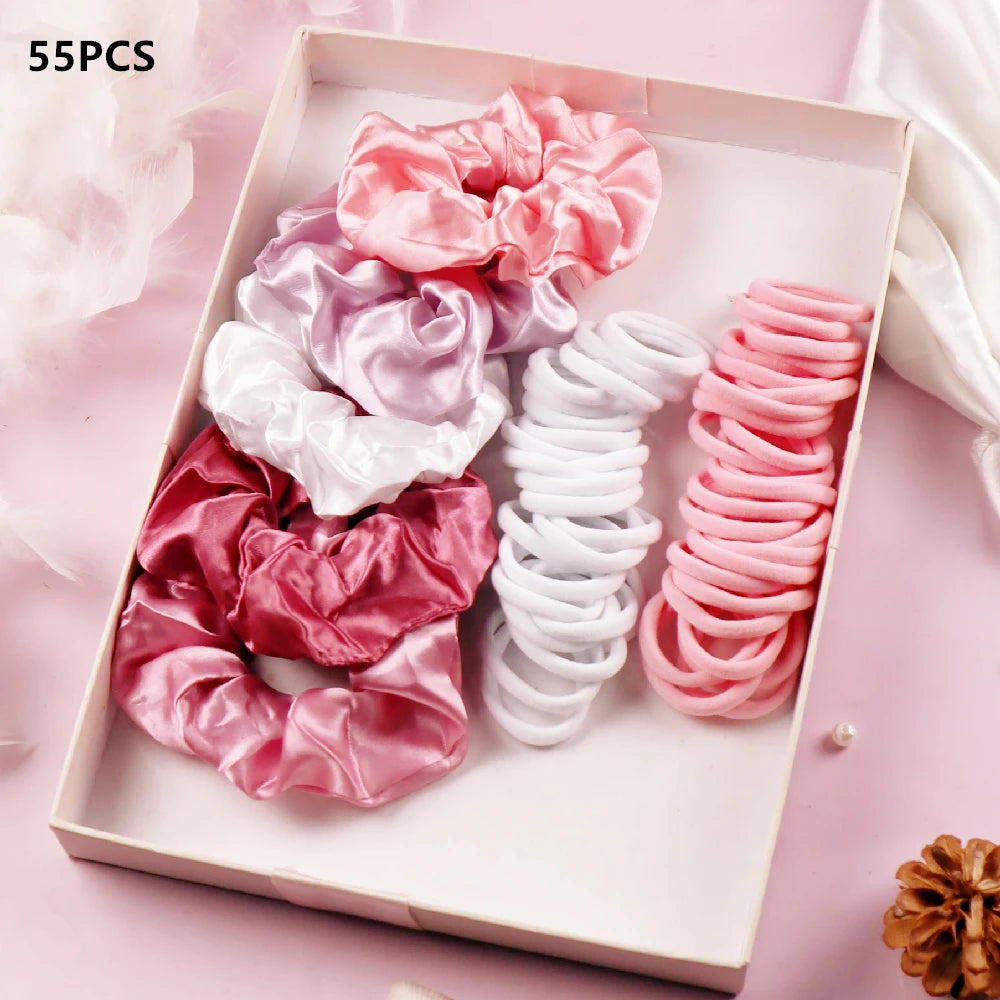1 Set Pink Hair Accessories Set For Women Girls Hair Claw Hair Tie,Hair Scrunchies Rubber Band For Hair Fashion Hair Accessories.