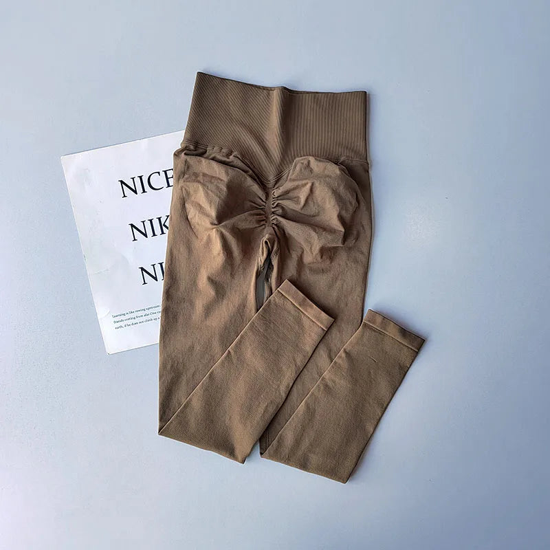 High Waist Belly-tightening Peach Buttocks Fitness Pants Unrestrained Cycling Pilates Skin-friendly High-elastic Yoga Leggings