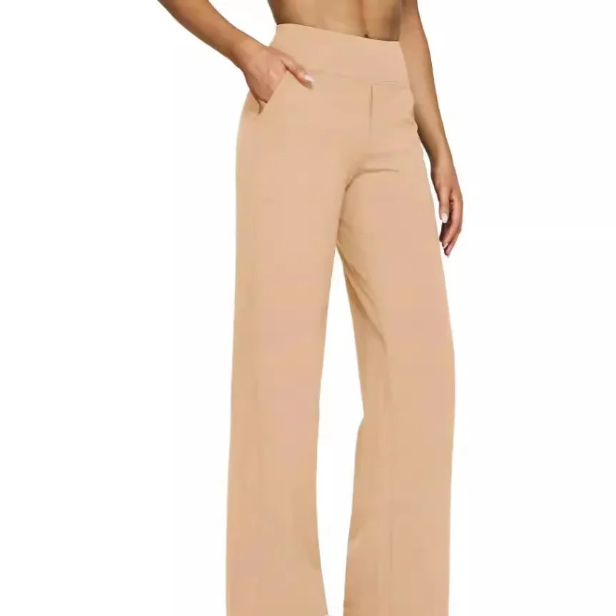Lässige, lockere Hose mit geradem Bein für Damen, Sommer, Neuankömmling 2024, Taschendetail, bequeme Passform, lange Hose, modisch