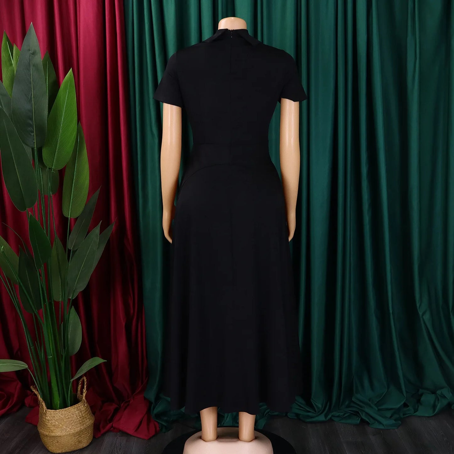 Elegante Kirchenkleider für Frauen, plissiert, A-Linie, kurze Ärmel, unregelmäßige Länge, edle, bescheidene afrikanische Kleider, Party-Anlass, weiblich
