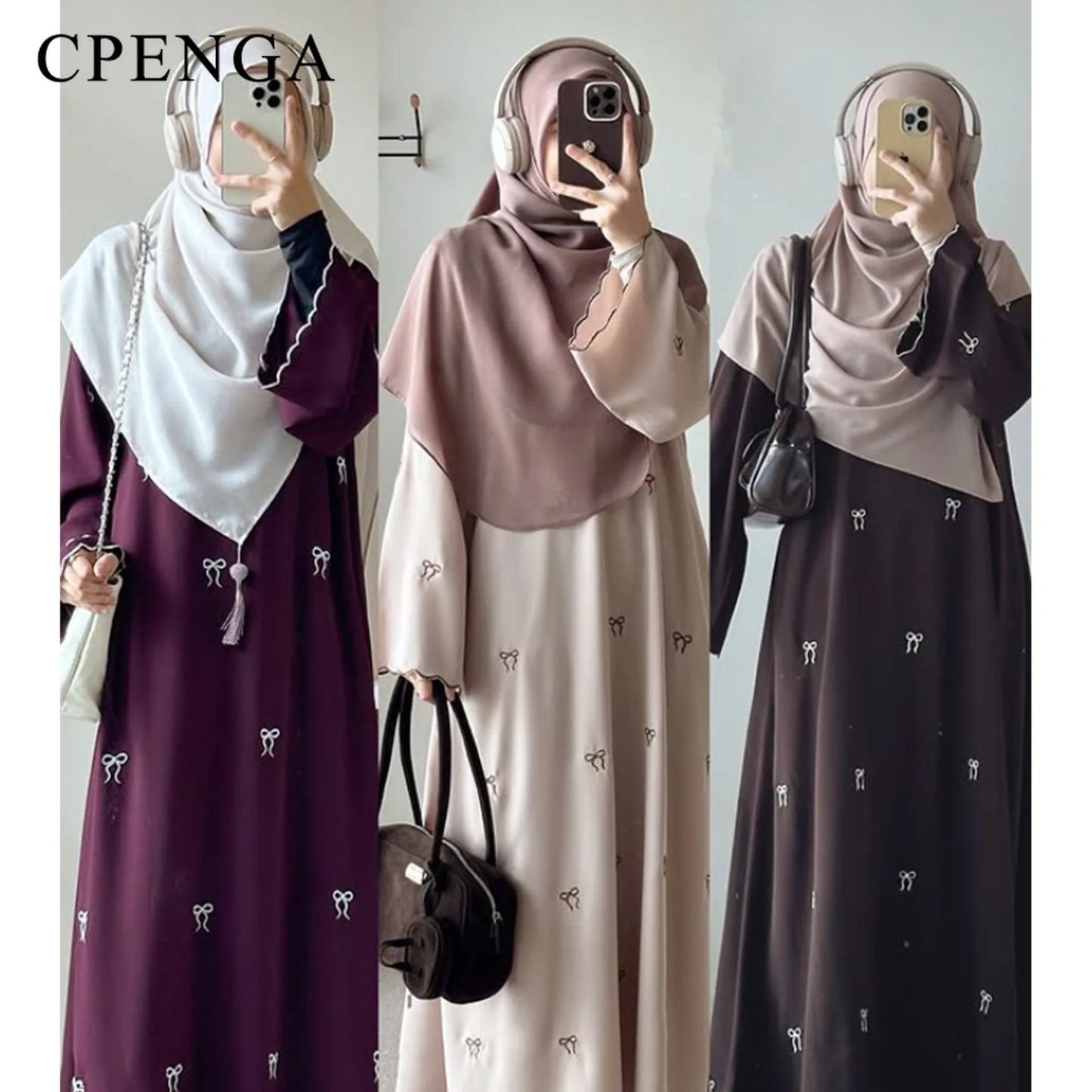 Luxus Dubai Schmetterling Stickerei Abaya Muslimische Frauen Modest Kleid Islamischen Femme Urlaub Outfit 2025, Mode Türkei Kaftan Robe