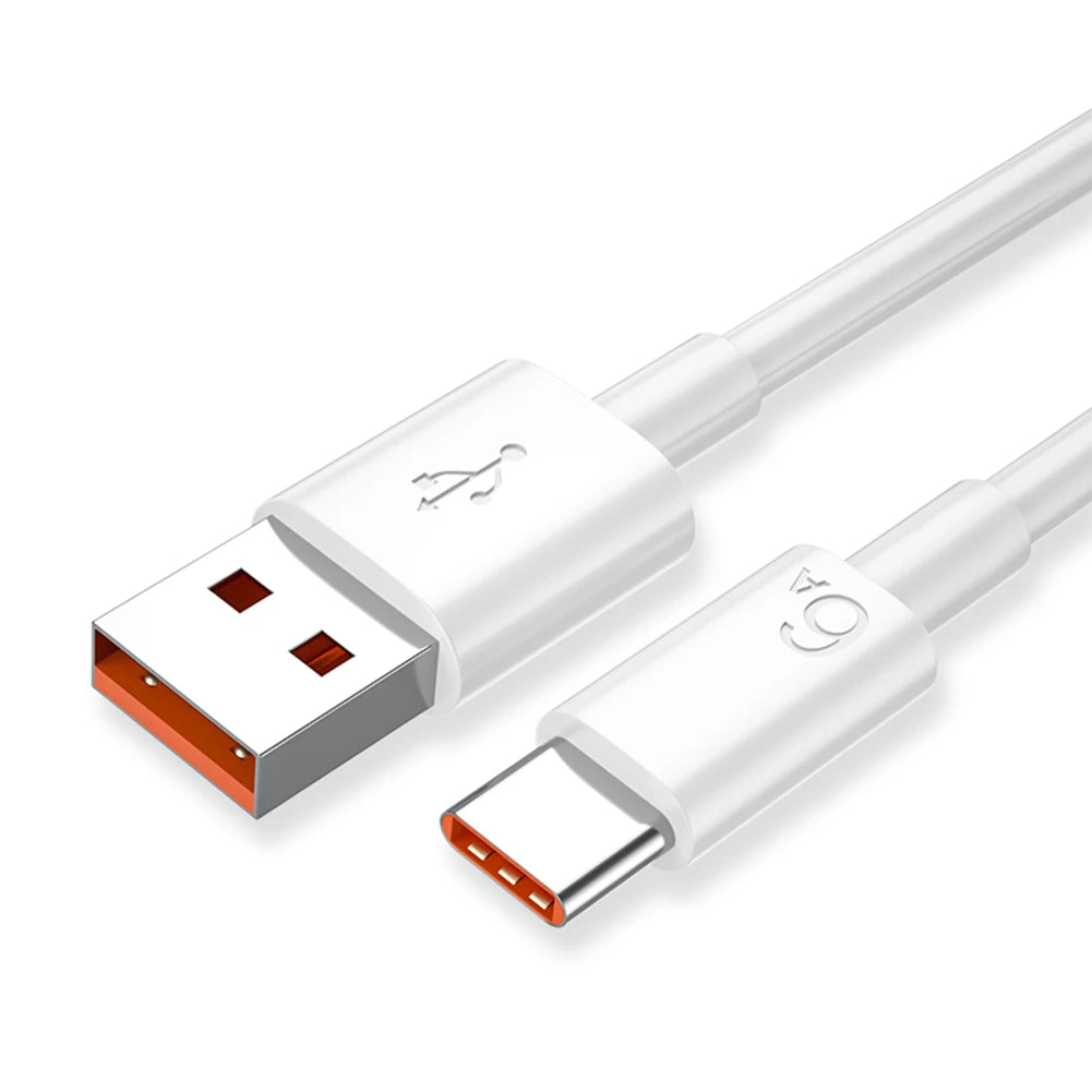 Fast Charging USB Type C Cable 66W/40W Mobile Phone Charging Cable 6A/5A for Xiaomi Redmi POCO Huawei Honor OPPO VIVO.