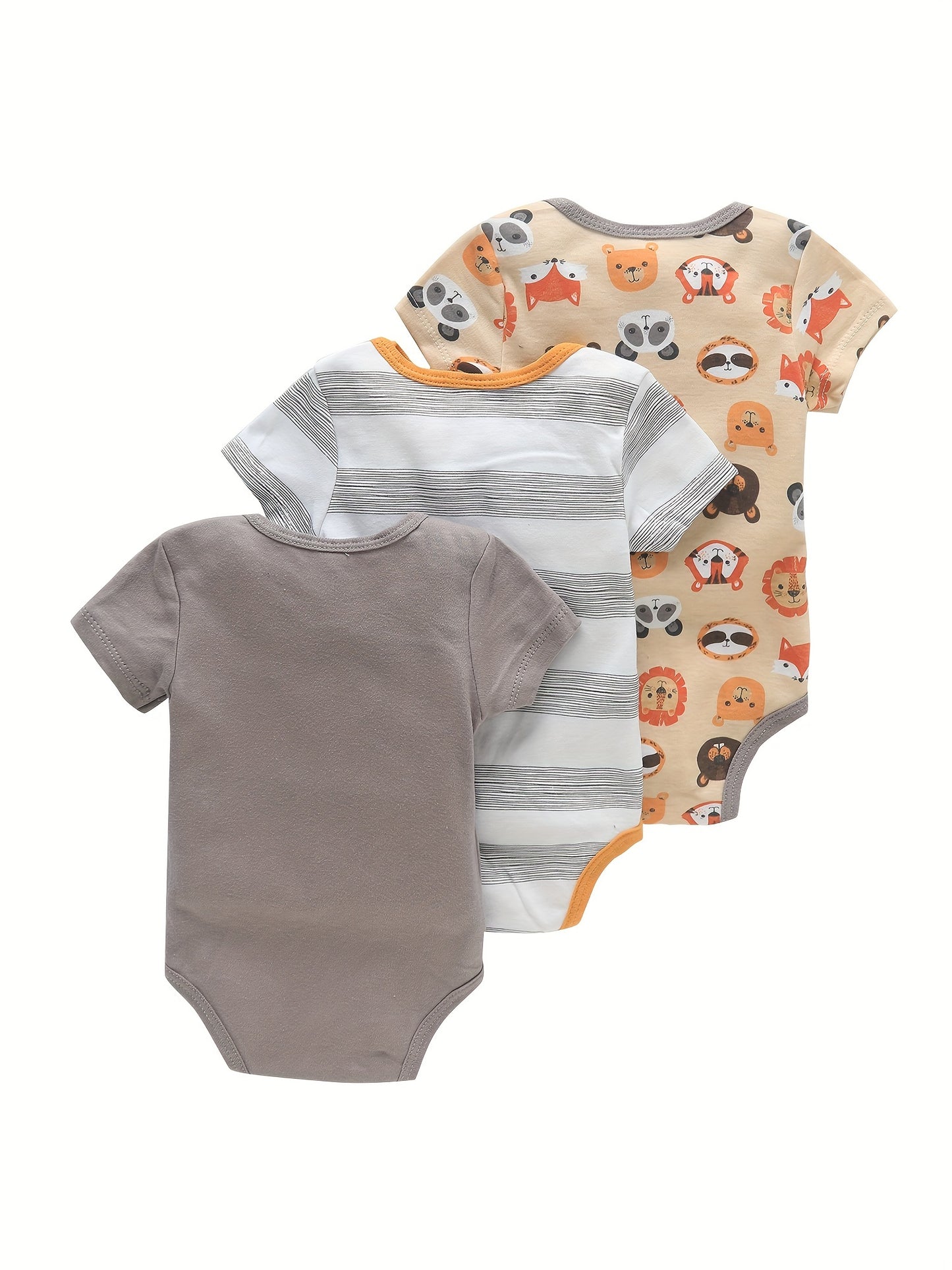 3PCS Infant Baby Nette Grafik einteilige Kleidung Für Jungen Und Mädchen, Neugeborenen Reine Baumwolle Sommer Strampler neugeborene kleidung