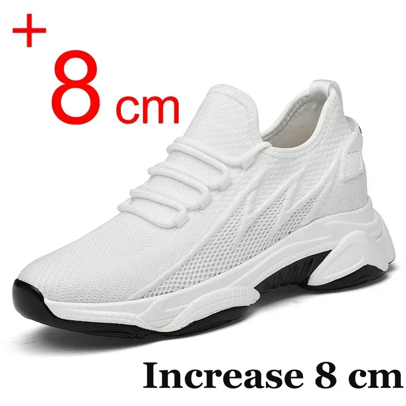 Zunehmende Herren-Turnschuhe, lässige Erhöhungsschuhe, 8 cm Höhenerhöhungsschuhe für den Sommer, atmungsaktive 6 cm Aufzugsschuhe