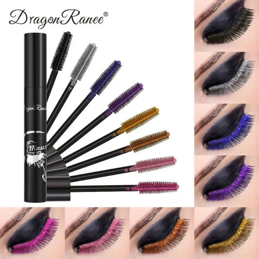 Colorful Waterproof Mascara Blue Purple Pearl Mascara Dense Eye Makeup Bronze Fine Diamond Silver Mascara Cream Cosmetics Makeup.