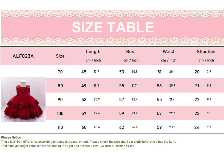 Kleinkind Rot Pailletten Mesh Kleid Mädchen Baby Einfarbig Neue Jahr Party Formale Kostüm Leistung Prinzessin Kleid Geburtstag Kleidung