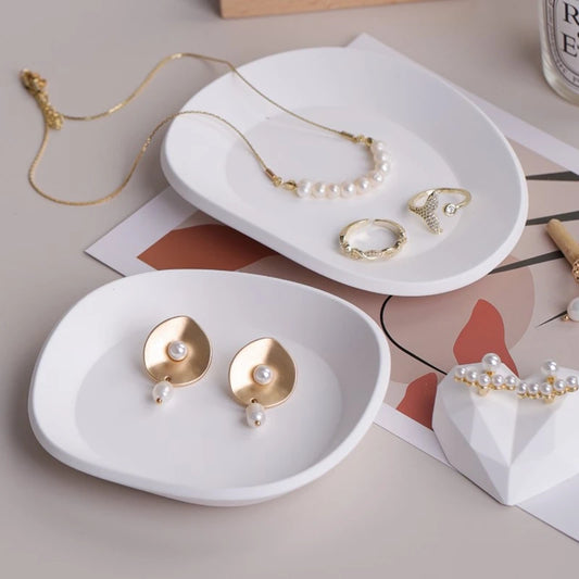 Storage Tray Clay Silicone Molds DIY Jewelry Display Holder Epoxy Resin Molds Oval Candle Cup Coaster Gypsum Plsater Mould.