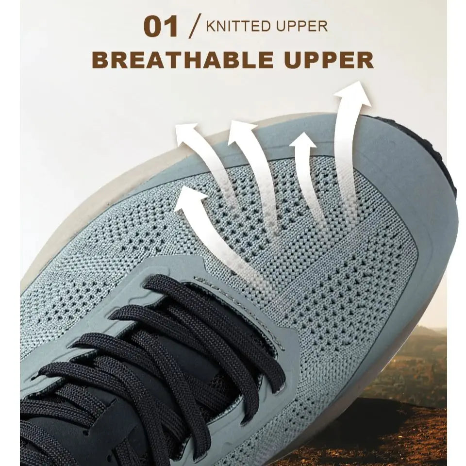 Baasploa Männer Wanderschuhe Komfort Tragen Beständig Outdoor Schuhe Männer Atmungsaktives Mesh Casual Turnschuhe Klettern Nicht-Slip Spitze Up
