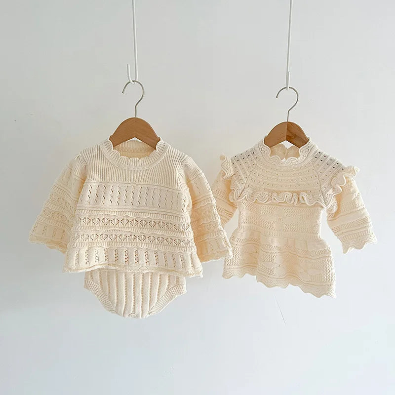 MILANCEL 2023 Baby-Bodys, gestrickt, für Kleinkinder, Mädchen, Kleidung, Kleinkinder, einteilig, Jungenkleidung
