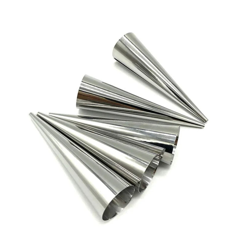 16Pcs Conical Tube Cone Roll Moulds Spiral Croissants Molds Cream Horn Mould Pastry Mold Cookie Dessert Kitchen Baking Tools.
