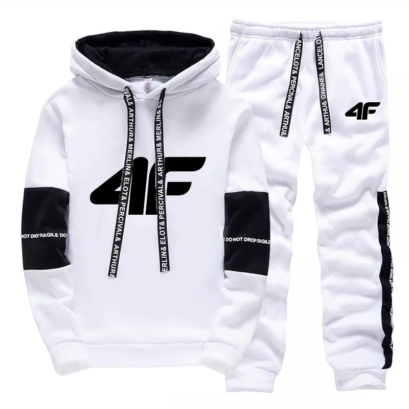 Sport Hot Sale Herren-Trainingsanzug mit Kapuze, langen Ärmeln, lässige einteilige Sweatshirts und tägliche Jogginghosen, bequemes Outdoor-Joggen