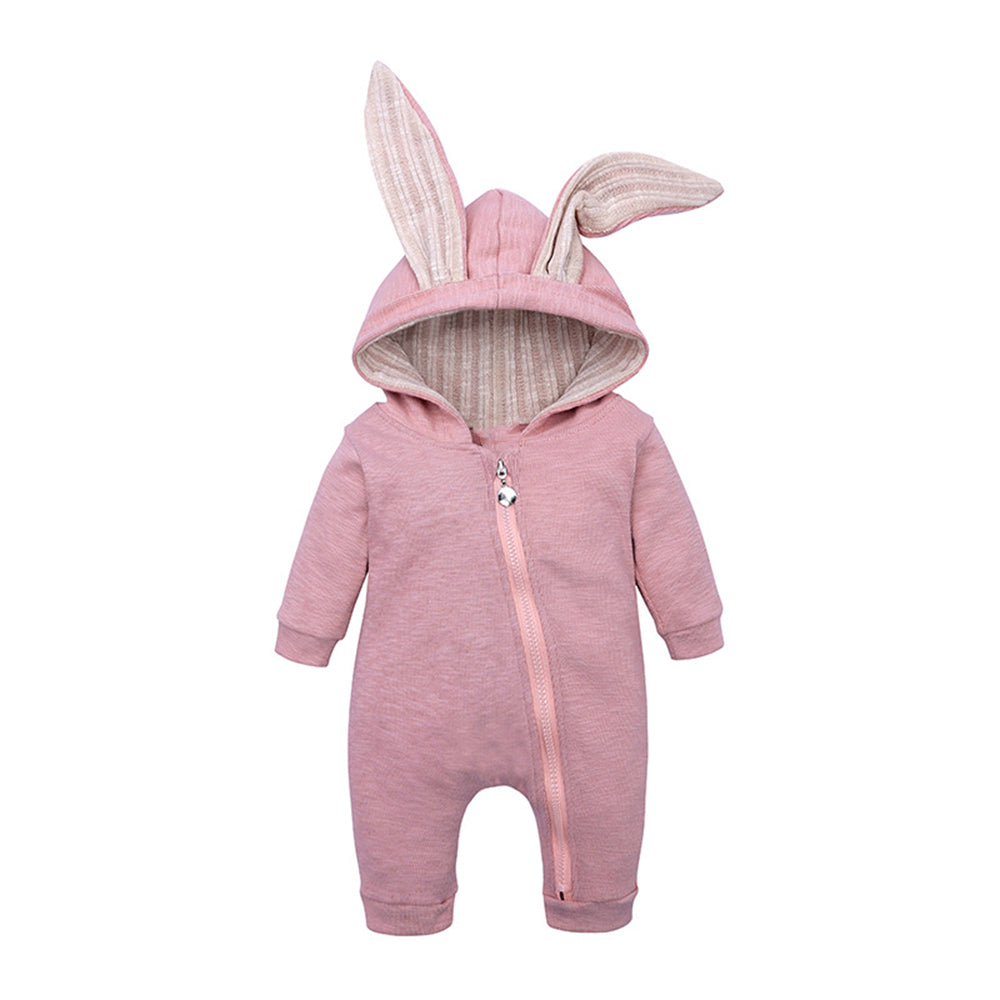 Melario Jungen Langarm Kleidung Baby Kinder Große Ohren Kaninchen Body Mädchen Baby Mit Kapuze Reißverschluss Creeper Strampler