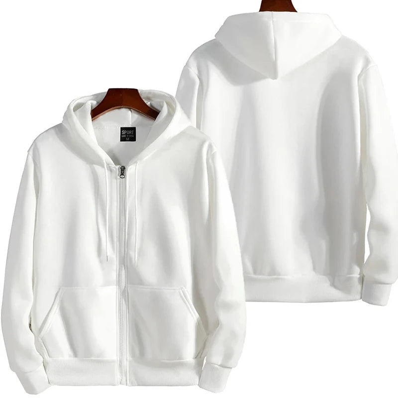 Reiß verschluss Hoodies Herbst Winter Herren neue Langarm Kapuze Sweatshirt Mode lässig männliche Outfit Sportswear Loose Fit Kleidung