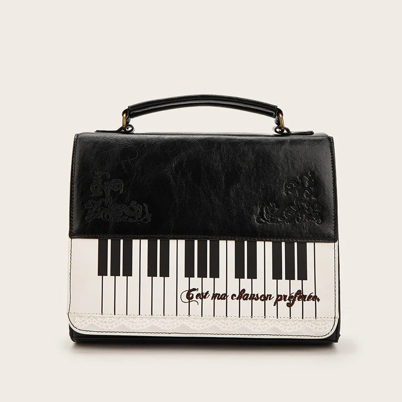 Fashion Polka Dot Ladies Piano Bag New Style Niche Underarm Shoulder Bag Sweet Personality Piano Backpack Women's Bag Square Bag