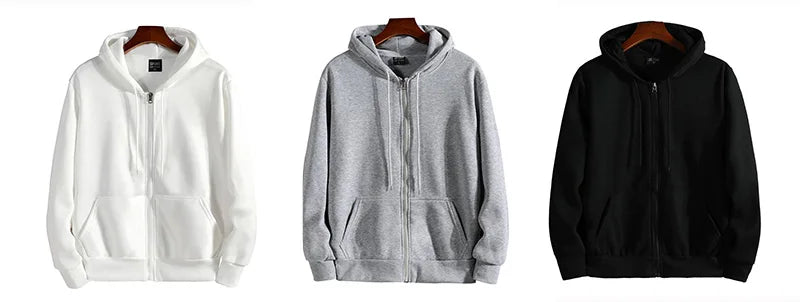 Reiß verschluss Hoodies Herbst Winter Herren neue Langarm Kapuze Sweatshirt Mode lässig männliche Outfit Sportswear Loose Fit Kleidung