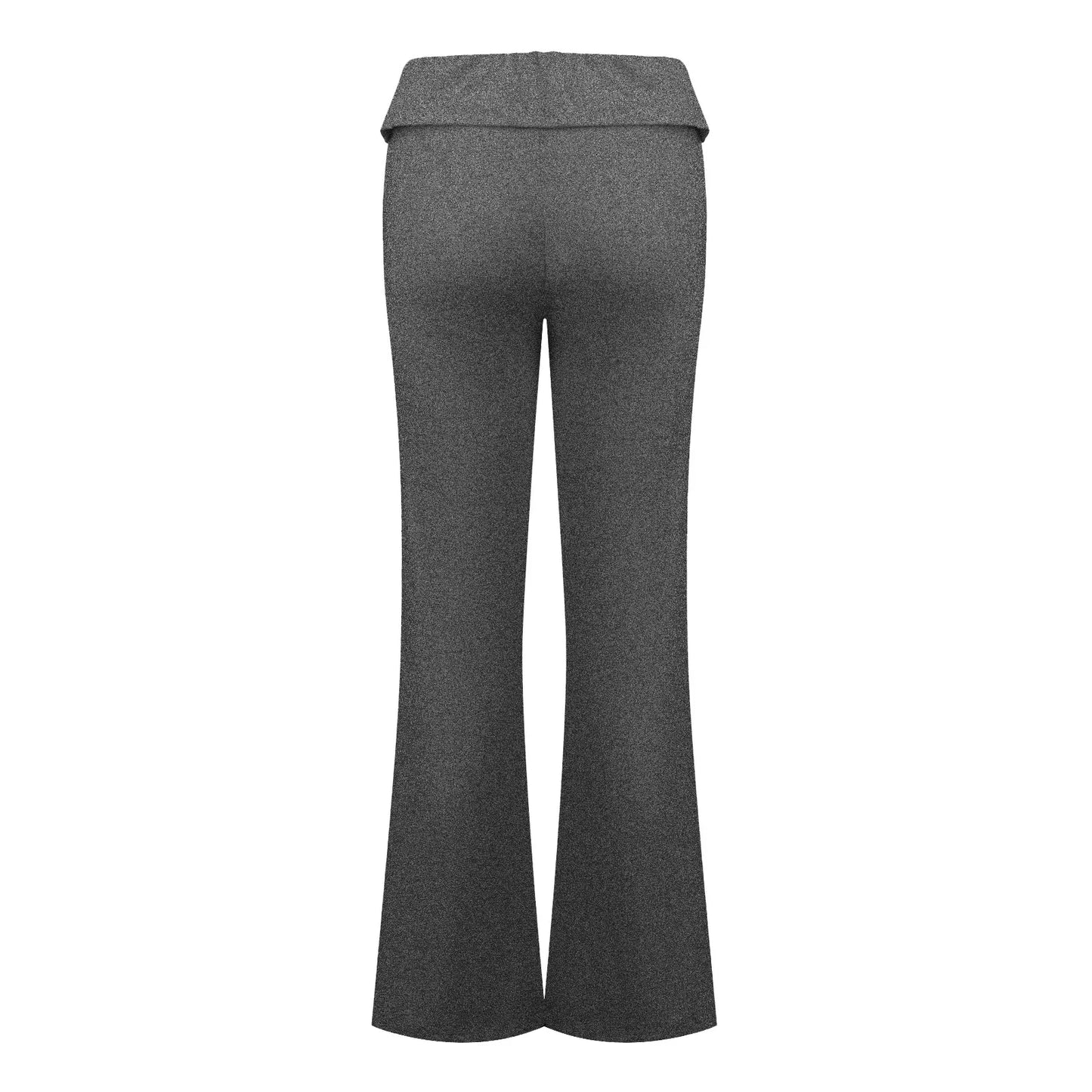 Damenmode, einfarbig, schmale Passform, schmale Reverse-Taille, niedrige Taille, elastische Taille, Schlaghose, Hose für Damen, Damenhose 2024