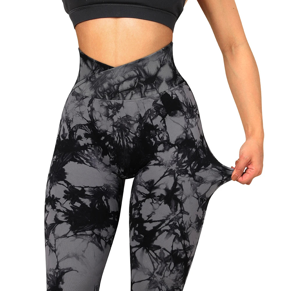 Tie Dye Fitness Legging Frau Push-Up Workout Sport Leggings Frauen Scrunch Butt Weibliche Outfit Gym Nahtlose Legging Hosen