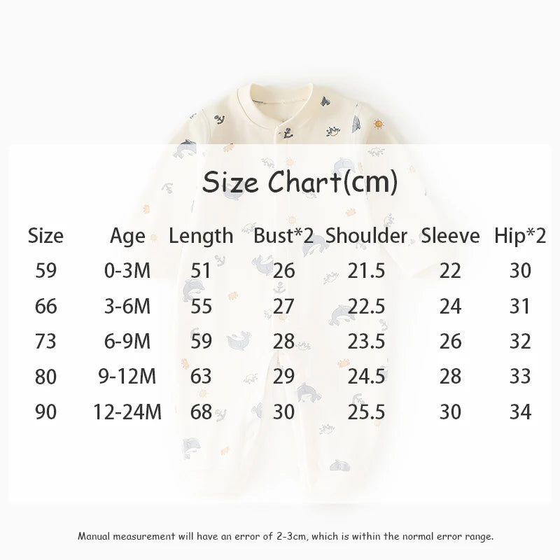 0-2Y Reine Baumwolle Langarm Neugeborenen Baby Strampler Haut-freundliche Einteilige Windel Overall Unterwäsche Infant Cartoon Homewear