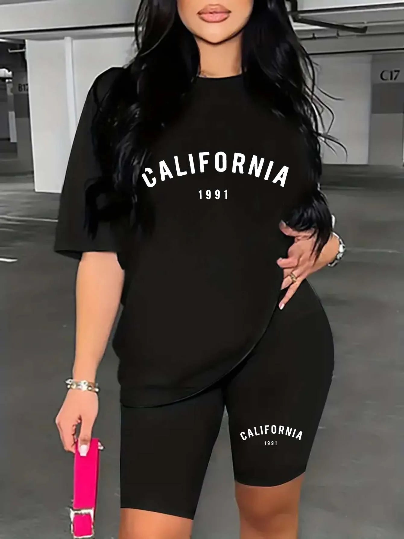 Kalifornien-Sweatshirt für Damen in Übergröße mit Buchstaben-Aufdruck, modisches Freizeit-T-Shirt, leicht, Fitness, Joggen und Alltagskleidung, lässig.