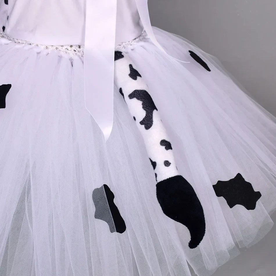Halloween Tier Cosplay Kostüm für Kinder Wald Thema Kühe Tiger Giraffe Leopard Zebra Tutu Kleider Performance Tanz Sets