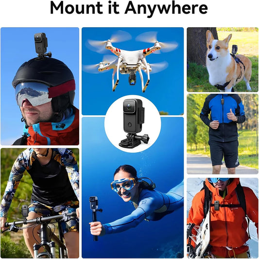 SJCAM C200 Pro 4K Action Camera with Portable Body 5M Waterproof FHD 6-Axis GYRO Video Body 5G WiFi Night Vision Sports DV.